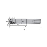 Profile milling BMR03  BMR03-020/025/030/040/050-MT3/4-M/L - Makotools Industrial Supply Tools for Metal Cutting